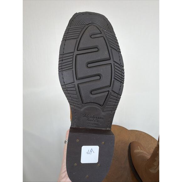 NWT Masterson Brown Stitch Details Square Toe Western Boot Mens Size 7.5 Mexico